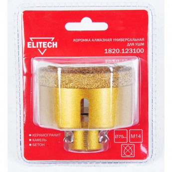 Алмазная коронка ELITECH 1820.123100