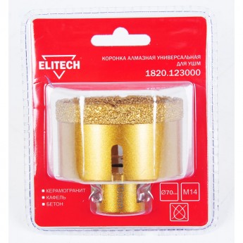 Алмазная коронка ELITECH 1820.123000