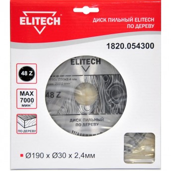 Пильный диск ELITECH 1820.054300